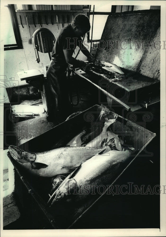 1987 Press Photo Sheboygan Fish Shanty - Historic Images