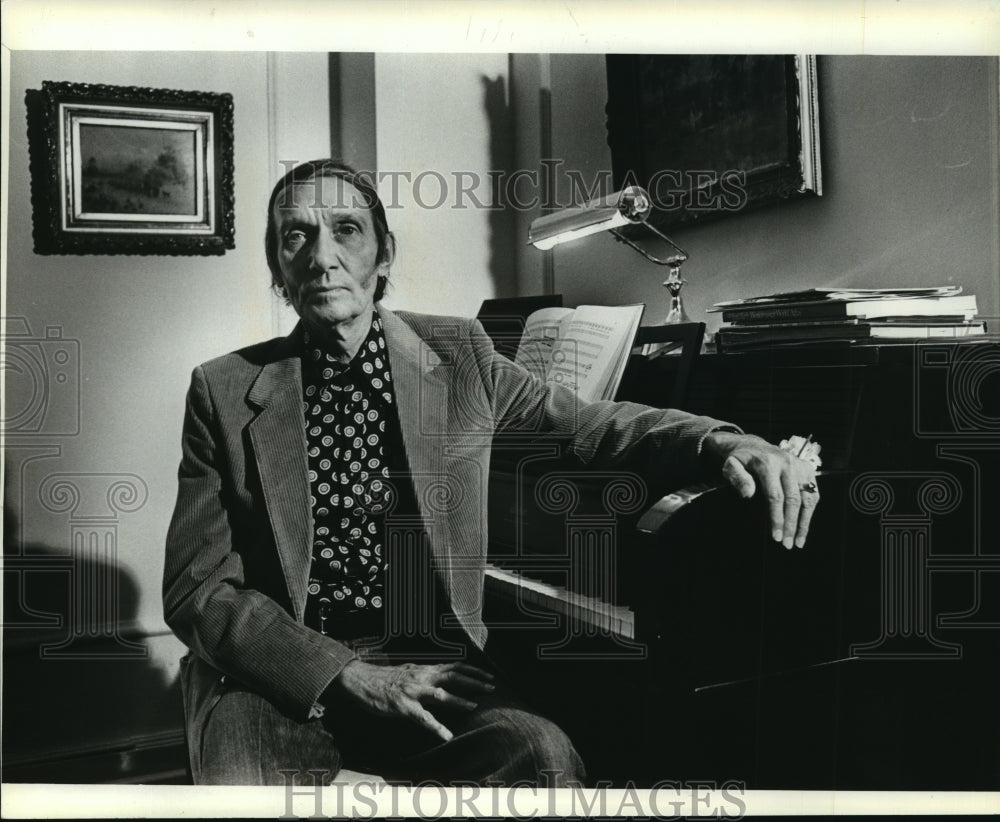1982 Press Photo Bill Woodward a fine musician, at the Knickerbocker.-Historic Images
