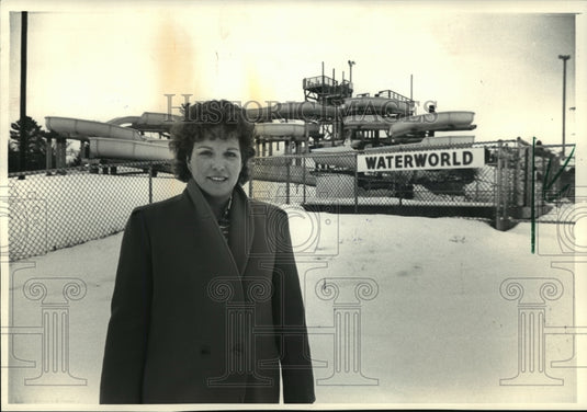 1986 Press Photo Kelii Trumble Gavinski At The Waterwold Attraction in Wisconsin-Historic Images