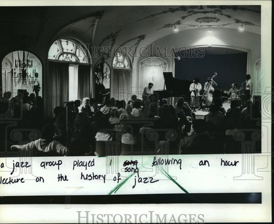 1982 Press Photo Wisconsin Conservatory of Music Holds Free Jazz Workshop-Historic Images