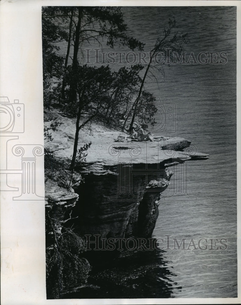 1968 Press Photo The Wisconsin Dells Rock formations into the Heartland.-Historic Images