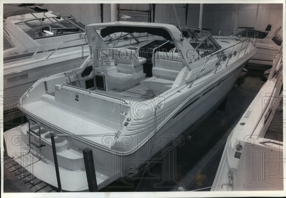 1994 Press Photo Sea Ray boat display at the Milwaukee Boat Show - mja40031 - Historic Images
