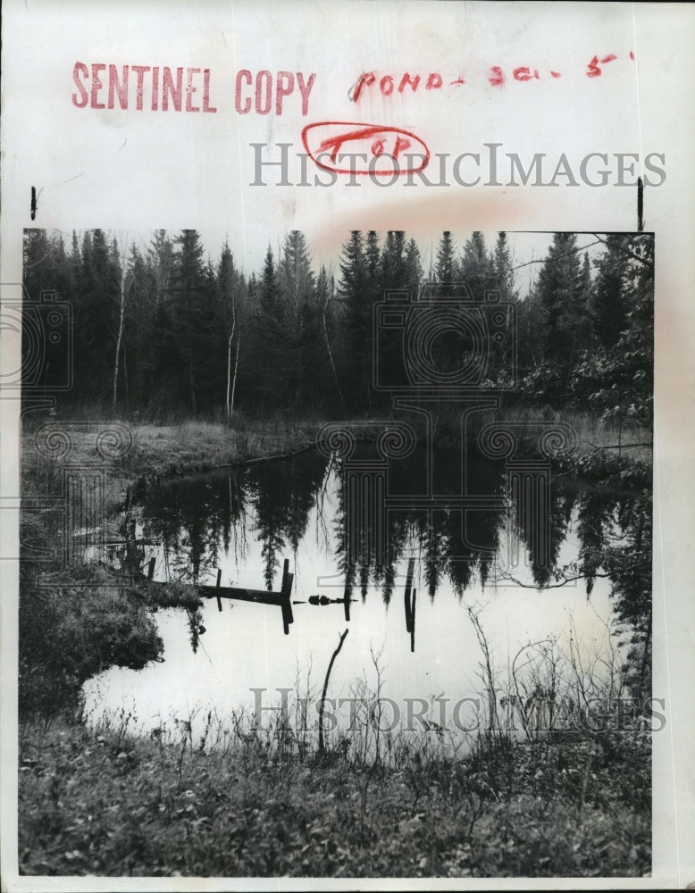 1967 Press Photo Reuben LaFave's Pond On His Property Licensed Fish Hatchery - Historic Images