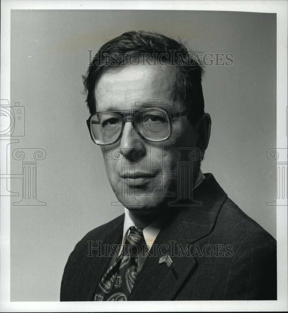 1991 Press Photo Petroleum geologist & US Army Reserve Major David J. Lachance - Historic Images