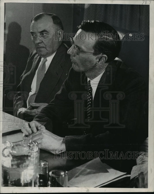 1938 Press Photo Mayor Frank Fedler and AUguss Reisiveher - mja41575-Historic Images