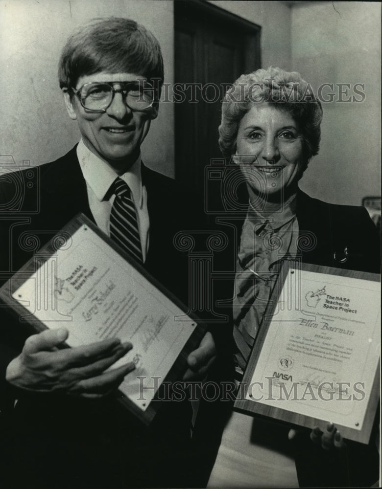 1985 Press Photo Teachers, Scheckel and Baerman, Compete To Be Next Astronauts-Historic Images