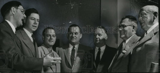 1954 Press Photo Government Officials At CIO Council Full Employment Conference - Historic Images