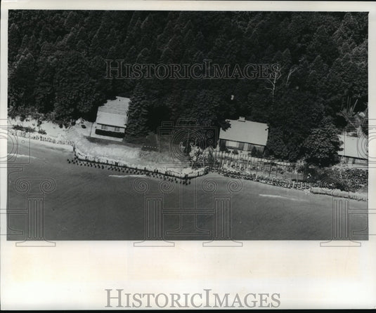 1973 Trees and Wooden Walls, Fight Against Lake Michigan Erosion-Historic Images