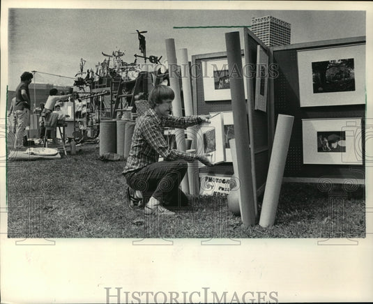 1984 Press Photo A display of Philip Krejcarek's color photography at Festival-Historic Images