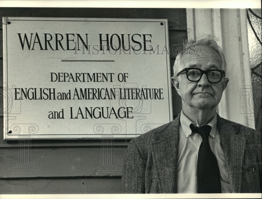 1986 Press Photo Walter Jackson Bate-Distinguished Harvard Faculty Member-Historic Images