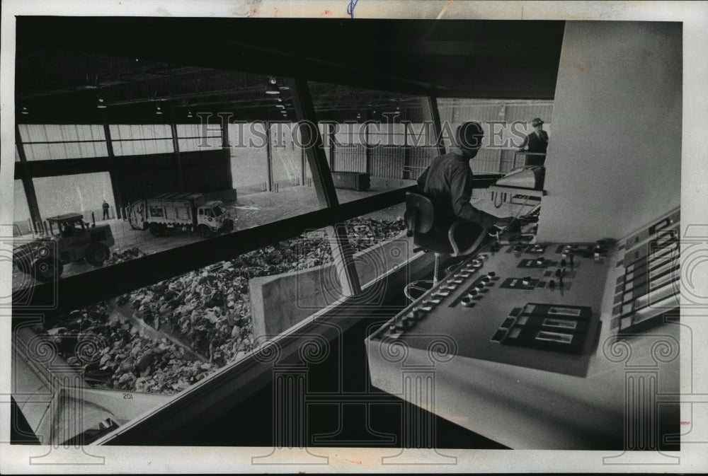 1971 Press Photo American Can Co recycling plant first public test run - Historic Images