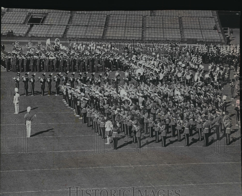 1968 Press Photo High School Bands Performed During Half Time - mja45612-Historic Images