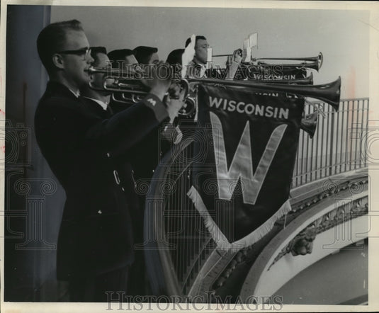 1959 Press Photo 32nd infantry division hand played at inaugural ceremonies-Historic Images