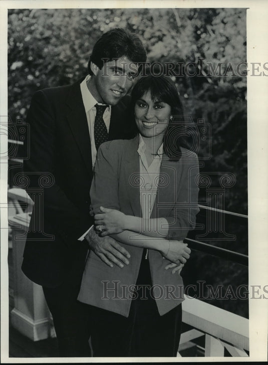 1983 Press Photo Christopher Lawford and fiance Jeannie Olsson - Historic Images