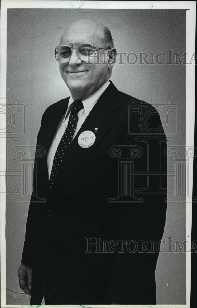 1982 Press Photo Joseph C. Laporte ...the incumbent. Waukesha - Historic Images