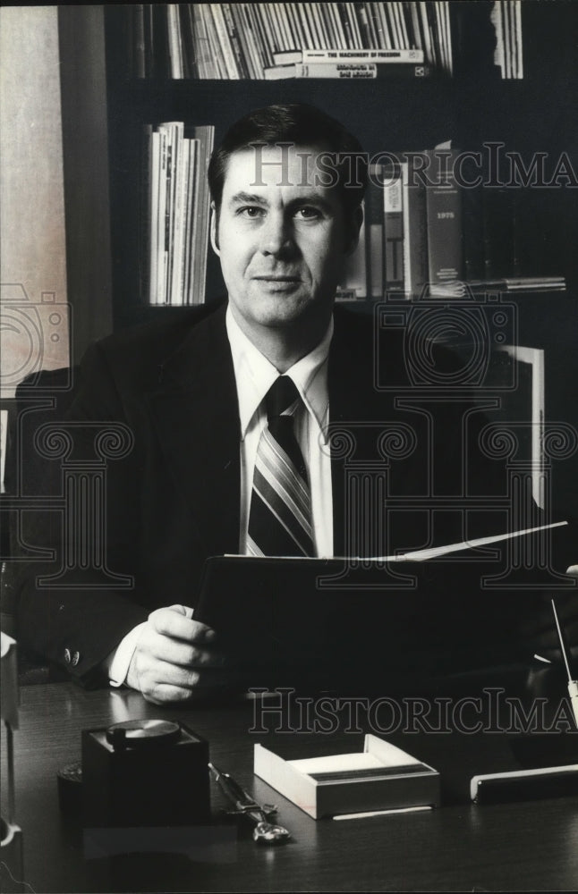 1979 Press Photo Ken Zimmerman, member of the Wisconsin Taxpayers Conference - Historic Images