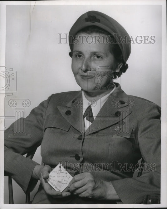 1955 Press Photo Mrs. Howard J. Lee, Girl Scout Officer - Historic Images