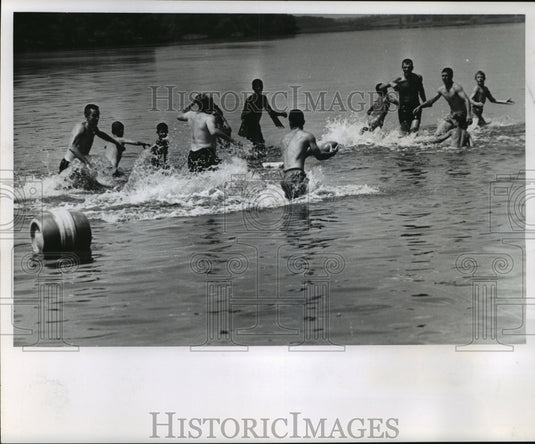 1964 Press Photo Camp Nilewin Boy's Swimming Session - mja49092 - Historic Images