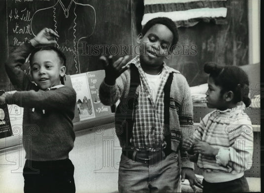 1981 Press Photo Students at Carter Child Development Center - Historic Images