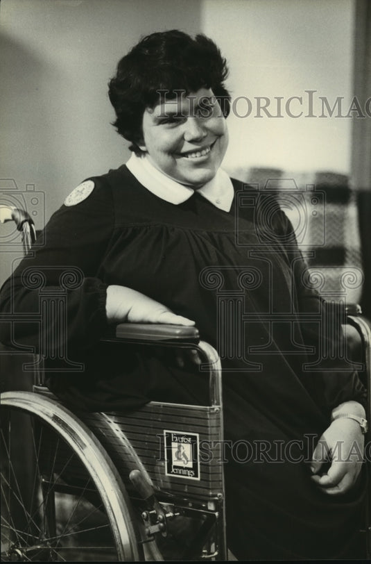1981 Greater Milwaukee First Aid Corps' Holly Beard In Wheelchair - Historic Images