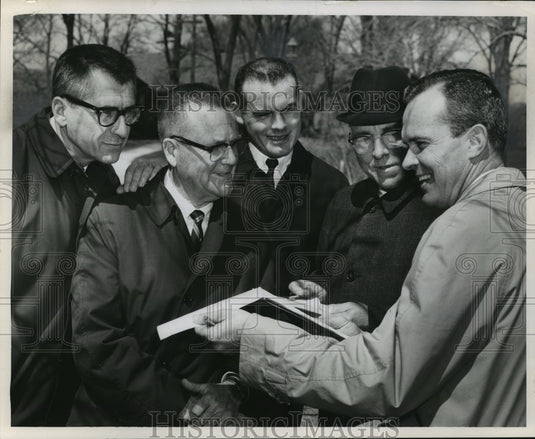 1966 P.T. Boatright & others discuss Brown Deer golf course changes-Historic Images