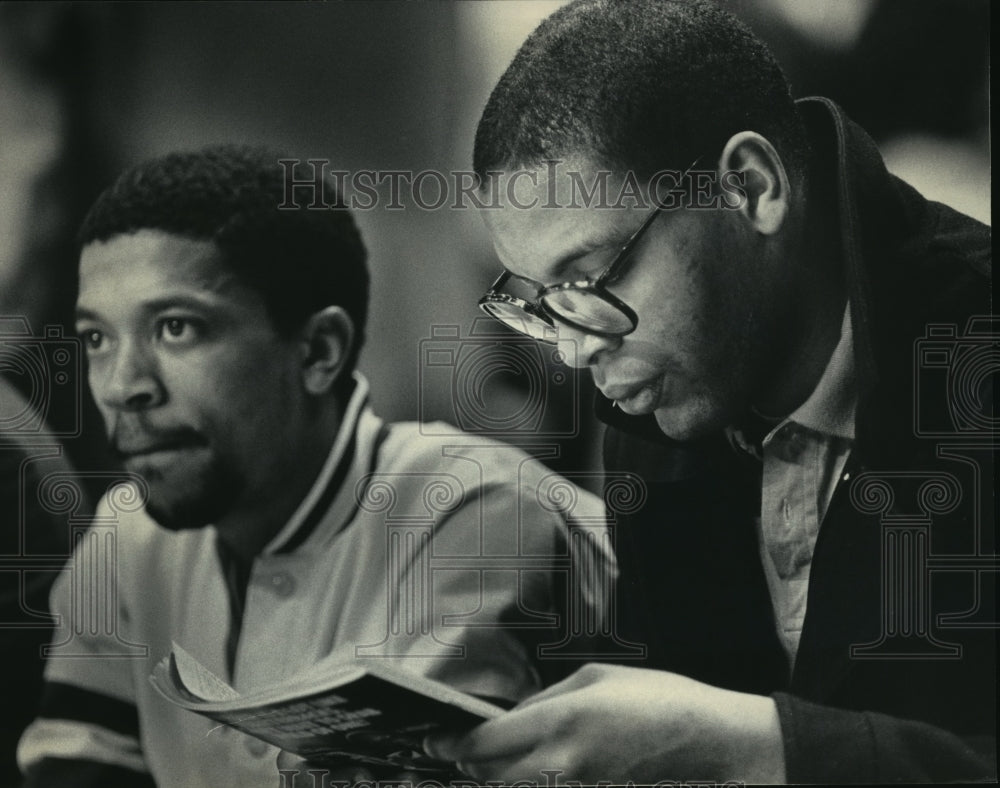 1985 Marquette Warriors&#39; David Boone on the Bench During Game - Historic Images