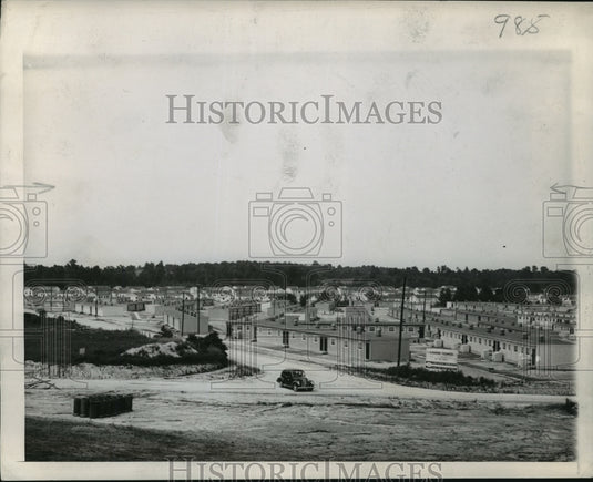 1943 Aerial view of Crane, Indiana, built on the prairies - Historic Images