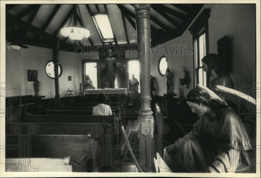 1988 Press Photo Elegant architectural 1850's Louisiana Chapel added to a home - Historic Images