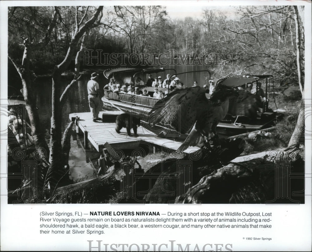 1993 Press Photo Silver Springs Nature Park Near Ocala, Florida - Historic Images