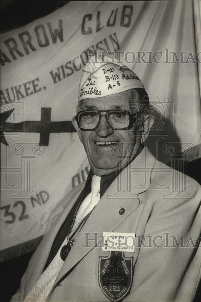 1980 Press Photo Retired Master Sergeant John M. Carp - Historic Images