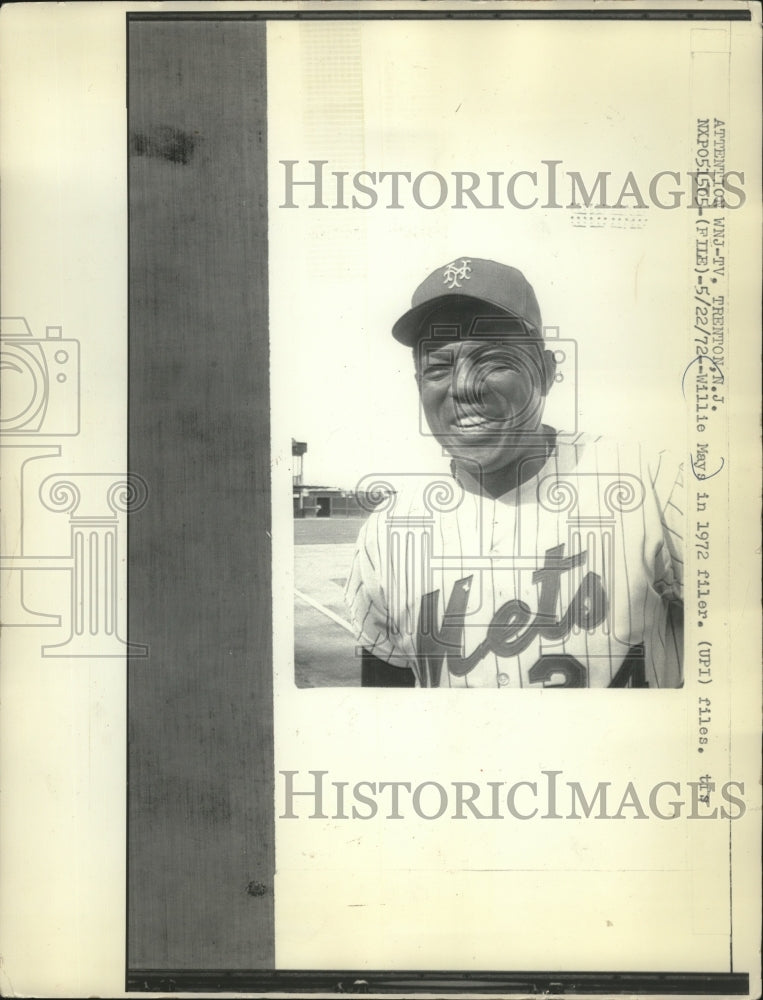 1972 Press Photo Willie Mays New York Mets - mja53090 - Historic Images
