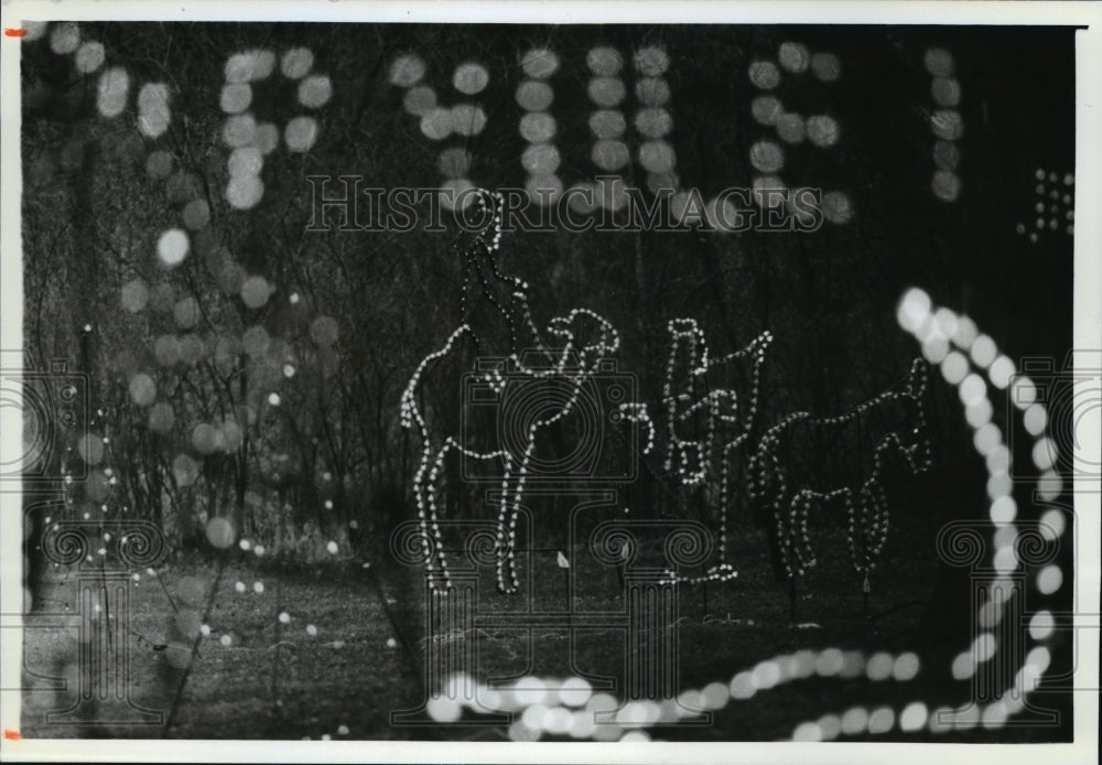 1993 Press Photo Holiday in Lights Display at Brown Deer Park - Historic Images