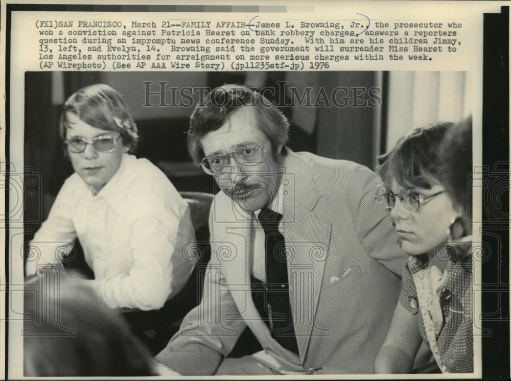 1976 Press Photo James L. Browning, Jr., Prosecutor for Bank Robbery - mja53686 - Historic Images