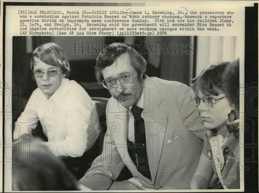 1976 Press Photo James L. Browning, Jr., Prosecutor for Bank Robbery - mja53686 - Historic Images