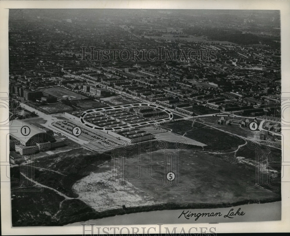 1945 Press Photo Site of Proposed Stadium in Washington's New Building Program - Historic Images