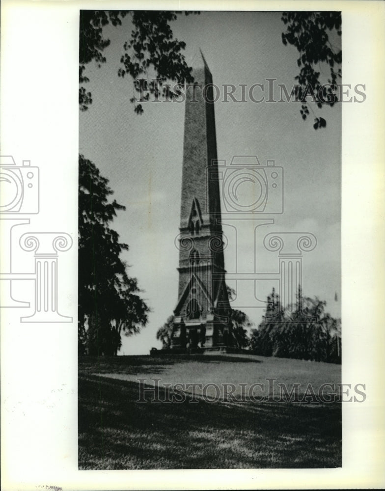 1980 Press Photo Saratoga Battle Monument  in Schuylerville, New York - Historic Images