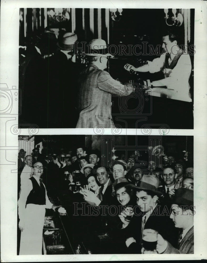 1983 Press Photo Prohibition Ended With a Splash in New York bar - mja54155 - Historic Images
