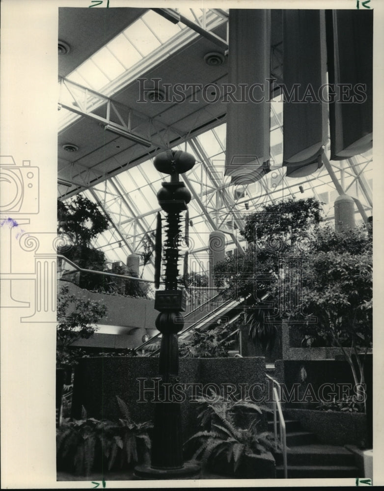 1986 Press Photo Indoor Public Park in St. Paul Skywalk System - Historic Images