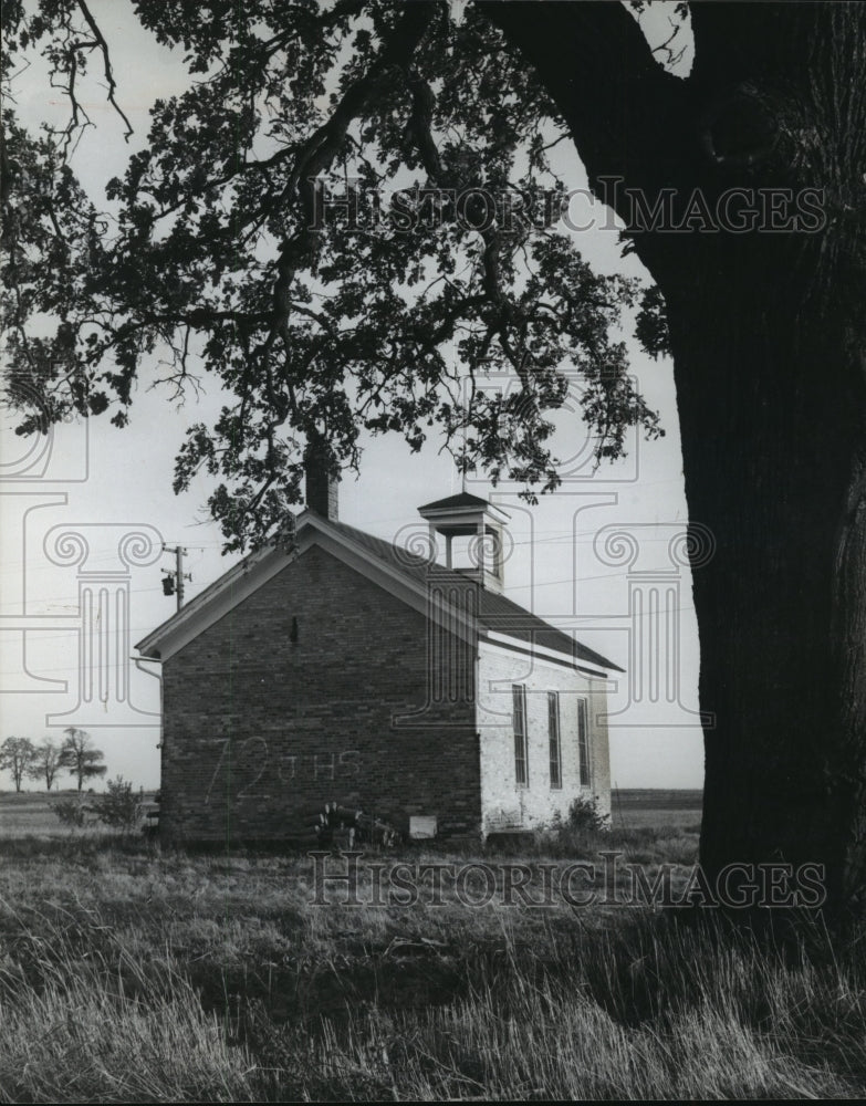 1975 Historic old brick school house near Ashippun, Wisconsin