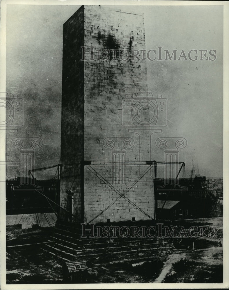 1974 Press Photo Washington Monument During Construction - Historic Images