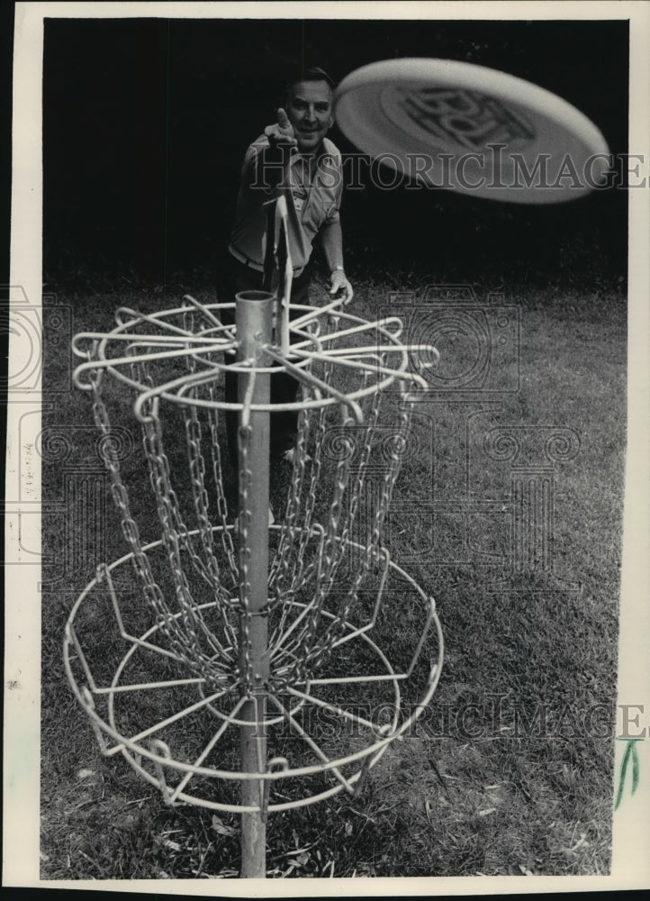 1984 Press Photo Disc Golf Course at Brown Deer Park - Historic Images