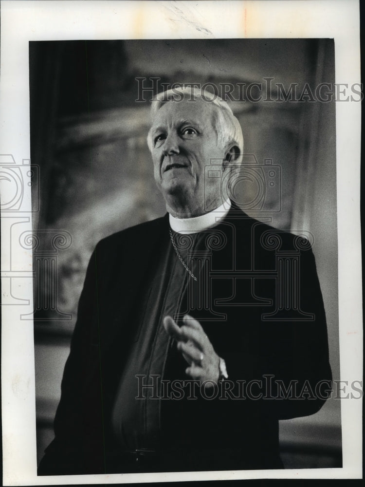 1989 Press Photo Bishop Edmond Lee Browning Presiding Bishop of Episcopal Church - Historic Images