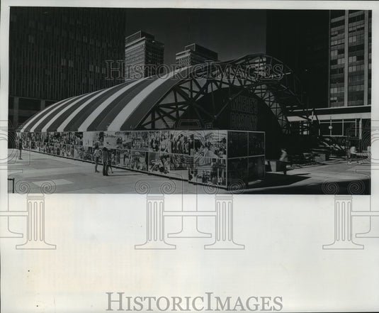 Press Photo Boston Prudential Center's Bicentennial Pavilion - Historic Images