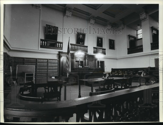 1982 Press Photo The Marquette County Courtroom Home to Dramatic Trials-Historic Images
