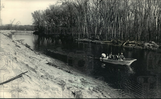 1986 Press Photo A Backwater Slough in the Mississippi River Near Buffalo-Historic Images