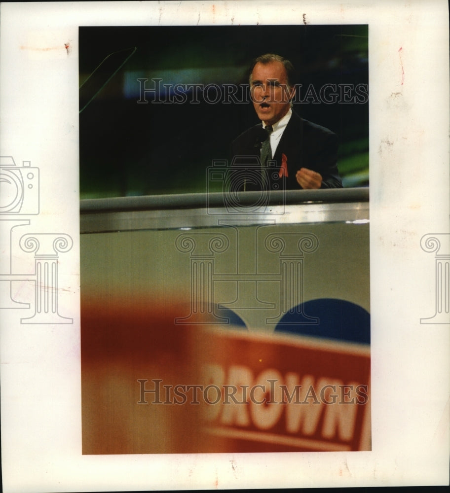 1992 Press Photo New York Governor Mario Cuomo At Democratic National Convention - Historic Images