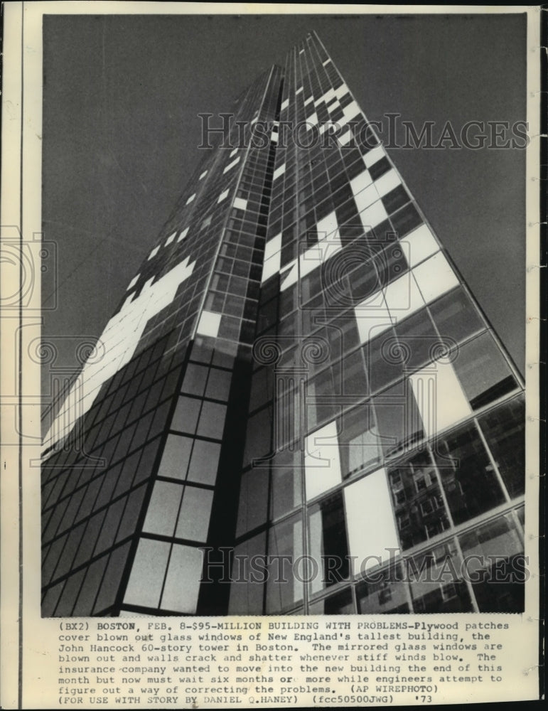 1978 Press Photo $95 million dollar, John Hancock building has a lot of problems-Historic Images