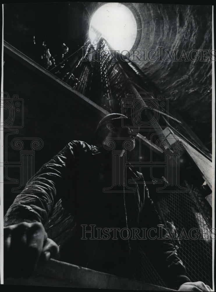 1978 Press Photo Construction of Chicago Deep Tunnel Project Sewer System - Historic Images