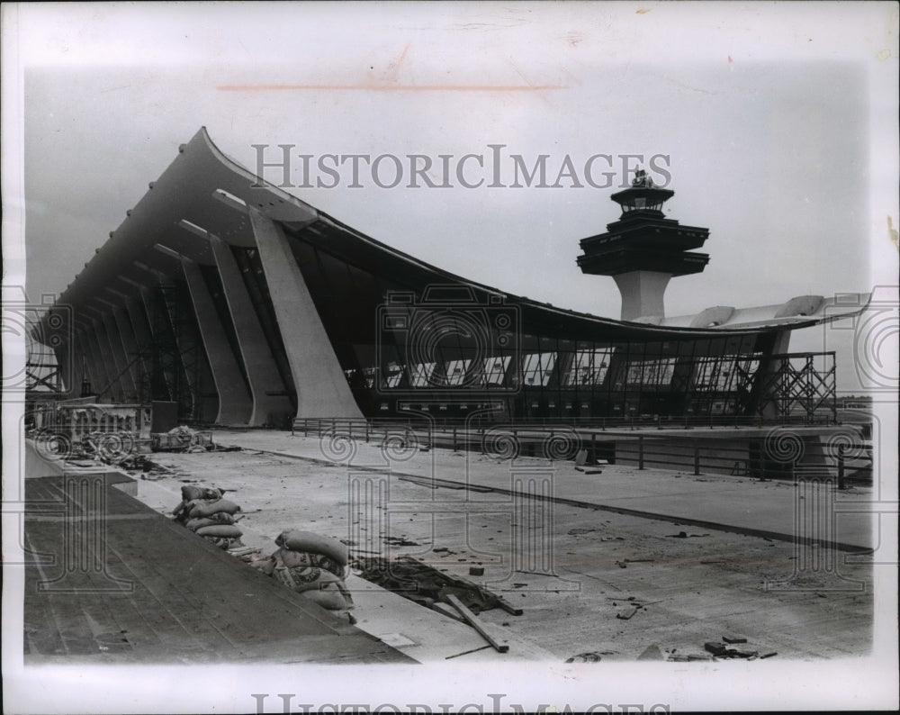 1962 Press Photo Dulles Airport Terminal Under Construction, Virginia-Historic Images