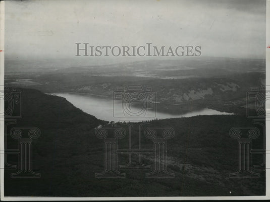 1949 Press Photo Devil's Lake, Wisconsin, Aerial View - mja55997 - Historic Images